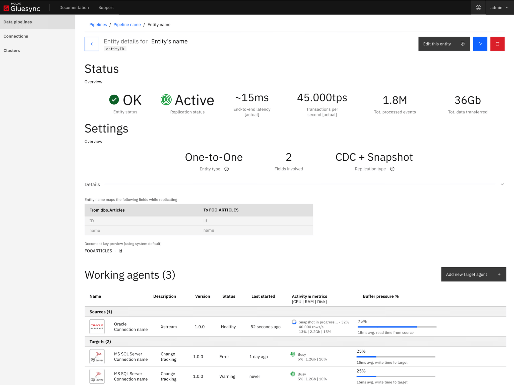 Entity Configuration View Entity Details