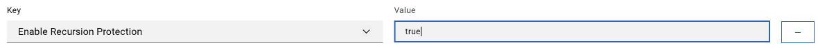 From the agent advanced settings page you can enable resursion protection