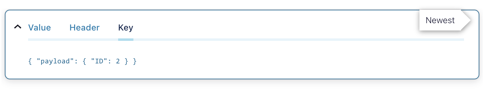 Gluesync Kafka message example