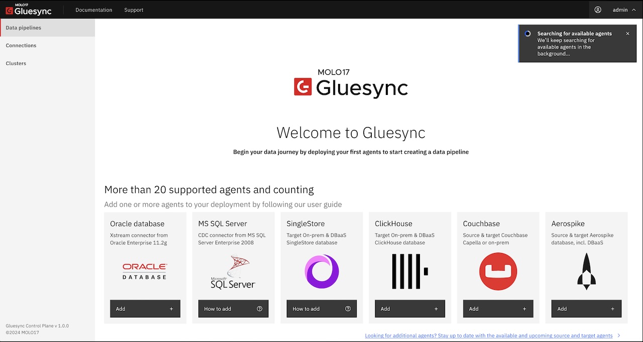 Gluesync 2 web-based control plane