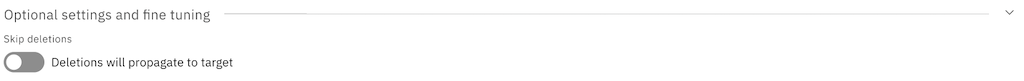 Skip/unskip deletions toggle