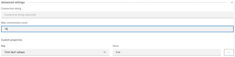From the agent advanced settings page you can change the trimming properties