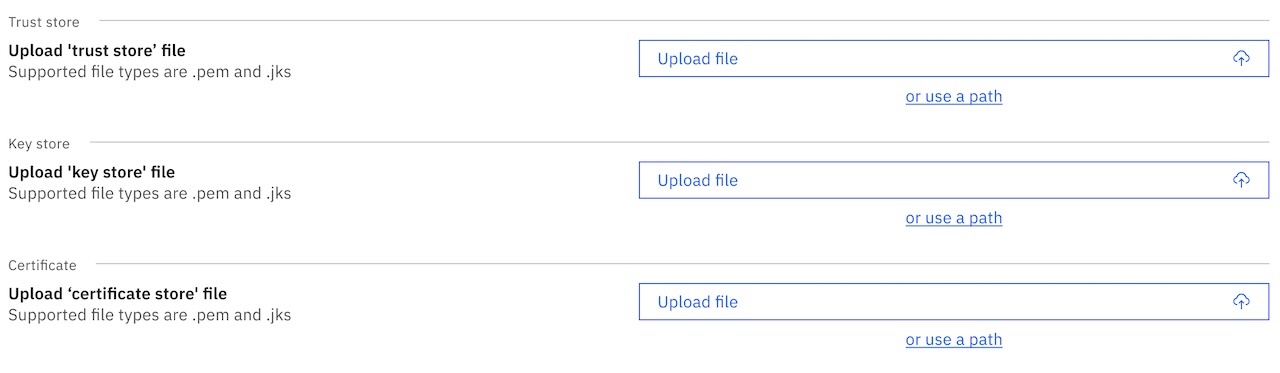 TLS certificates uploader