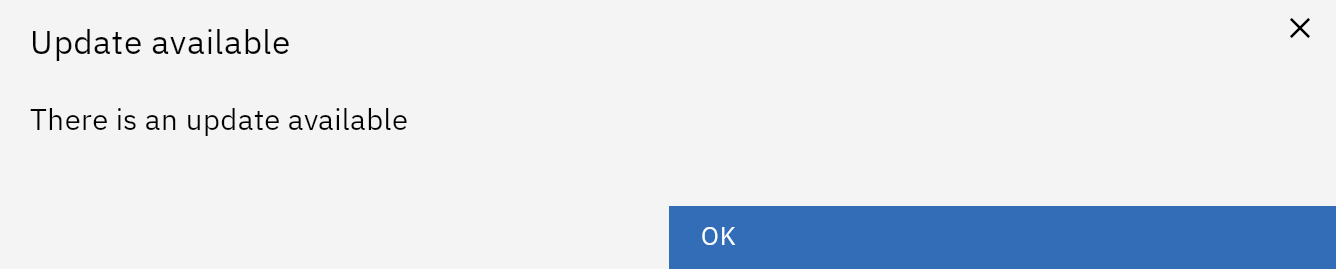 Update available notification