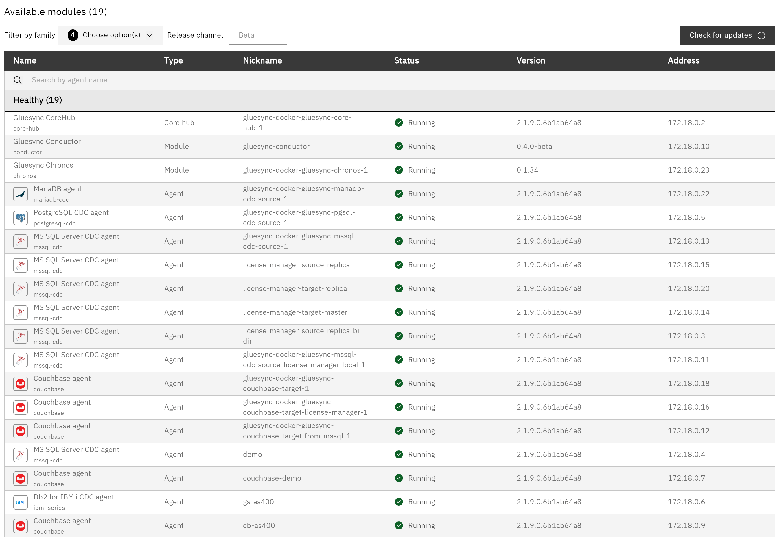 Modules manager overview