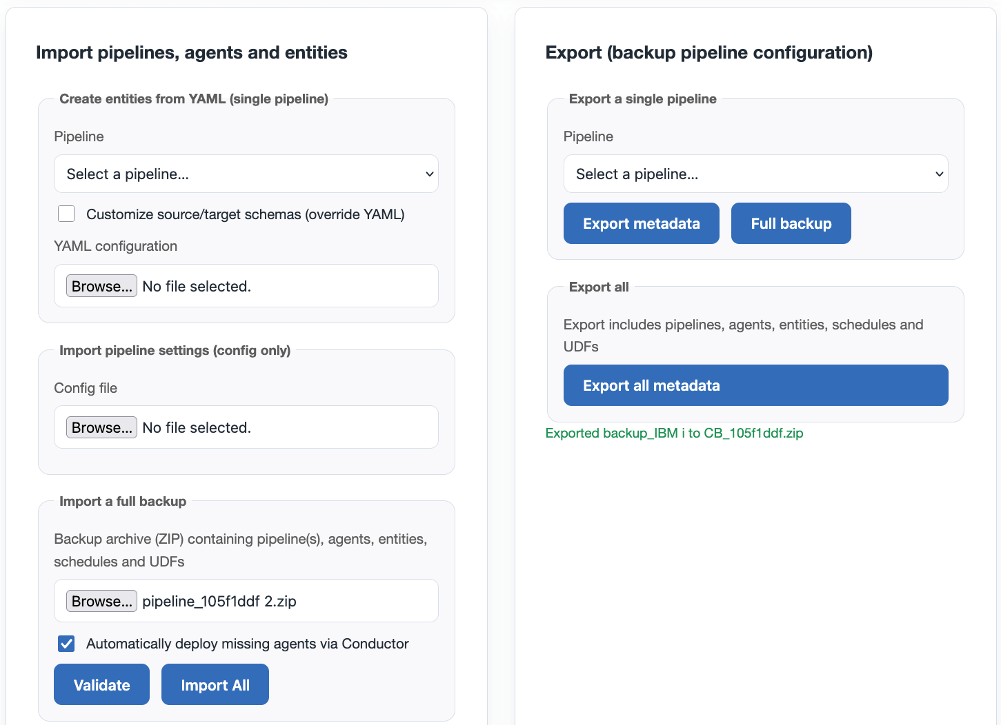 Gluesync Automator Import/Export