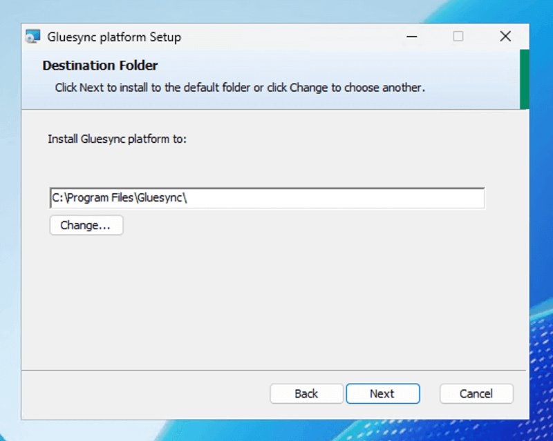 Destination Folder