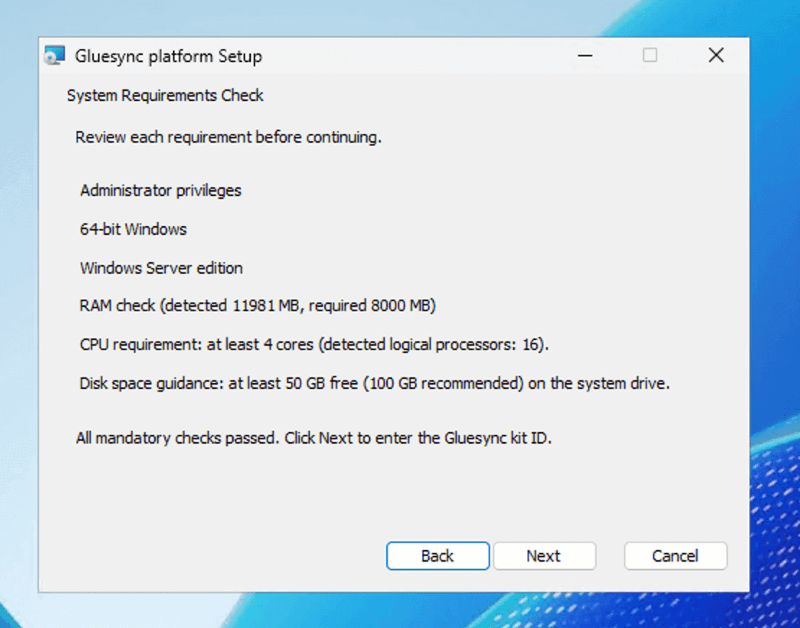 System Requirements Check