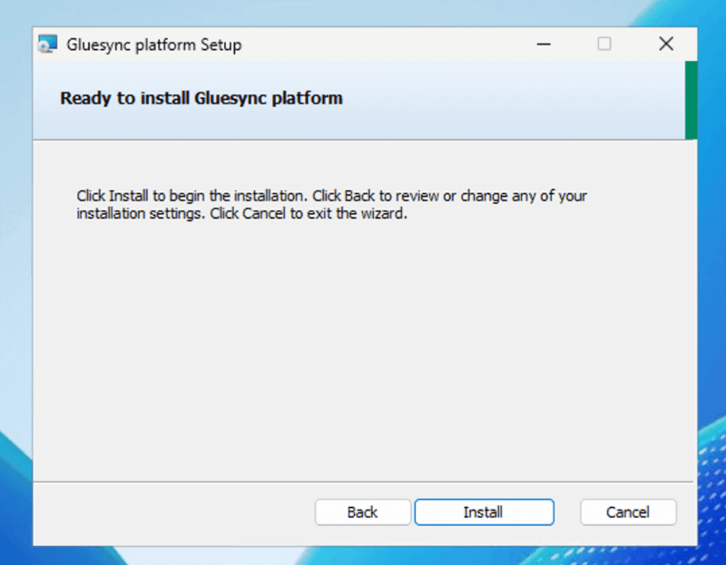 Ready to install Gluesync platform