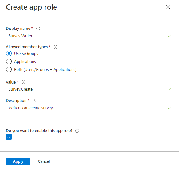 App Roles Context