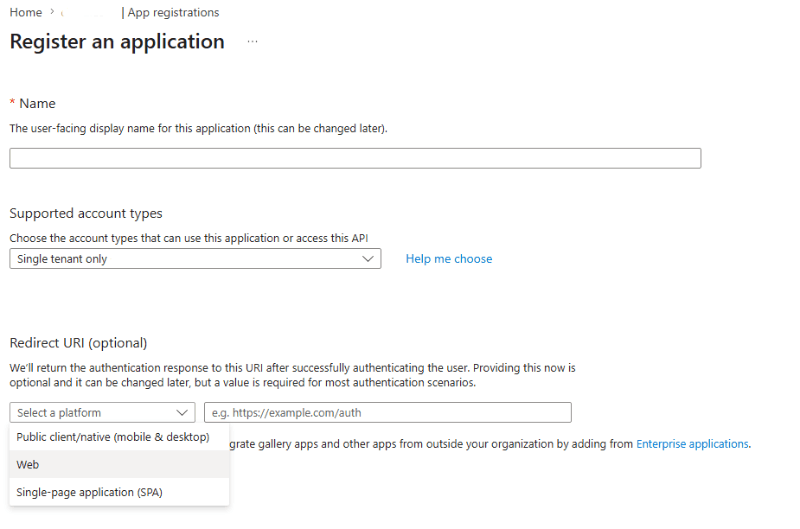 Register a new Application
