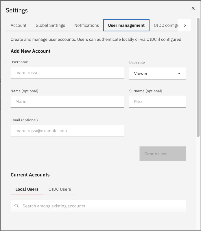 Creating a New User